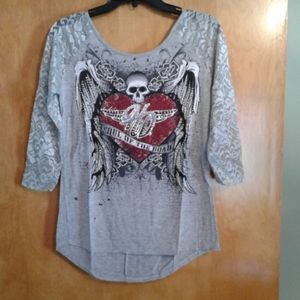Women's Harley-Davidson 3/4 Sleeve Top Size L